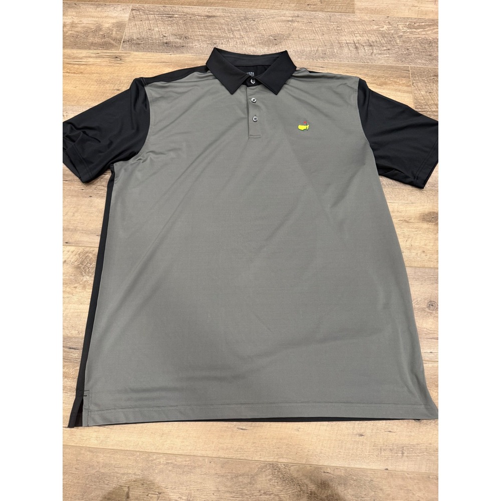 Masters Tech Mens XL Grey Black Colorblock Performance Golf Polo Shirt MT1710-01